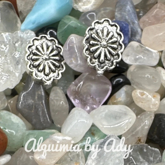 Minimalist western style studs silver statement earrings/ - Picture 1 of 6